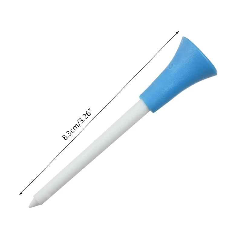 

50 Pcs Professional Plastic Golf Tees Multi Color 8.3cm Durable Rubber Cushion Top Golf Tee Golf Tool Sports Accessory
