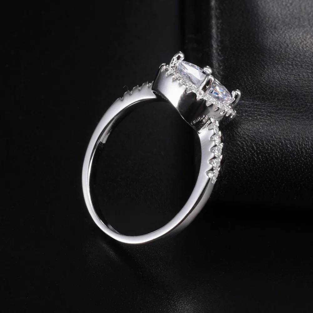 Акция! Женское Обручальное кольцо из серебра 100% пробы с искусственным