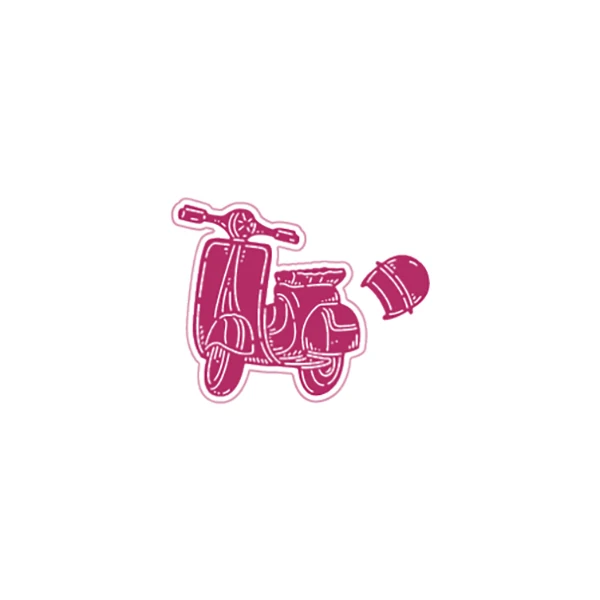 

Cute motorcycle Metal Cutting Dies Scrapbook Diary Decoration Stencil Embossing Template DIY Greeting Card Handmade 2021 new