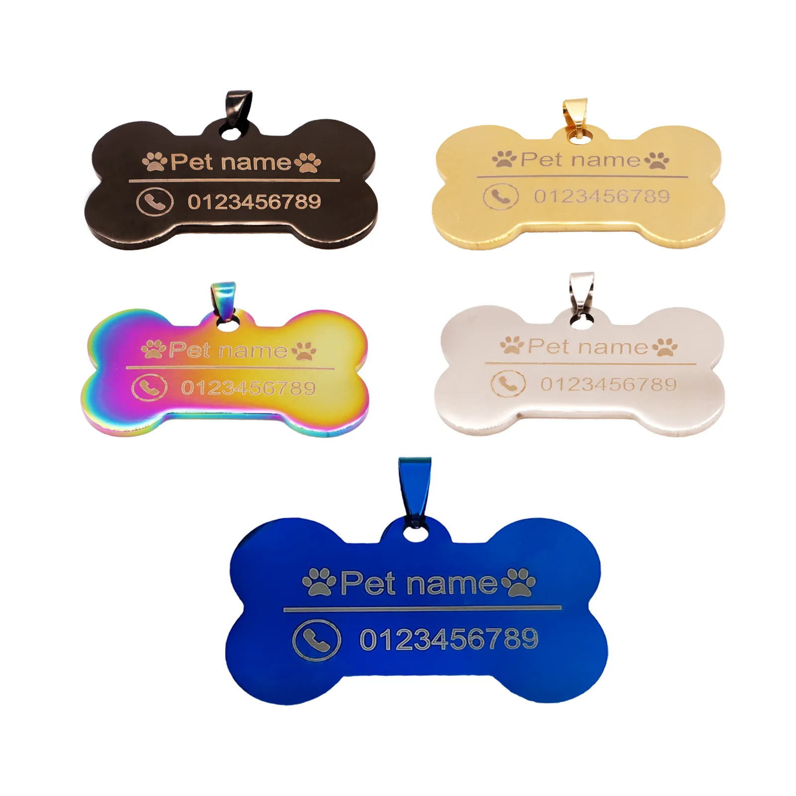 Индивидуальная Персонализированная бирка на ошейник для кошек и собак лазерная