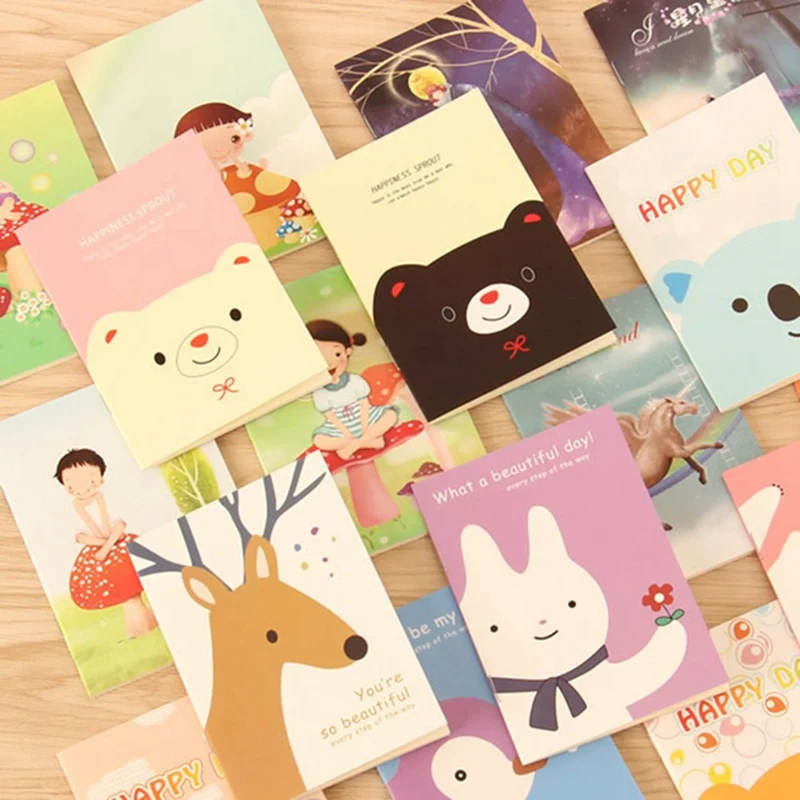 1 шт. милый блокнот мини портативный дневник книга для упражнений школьный