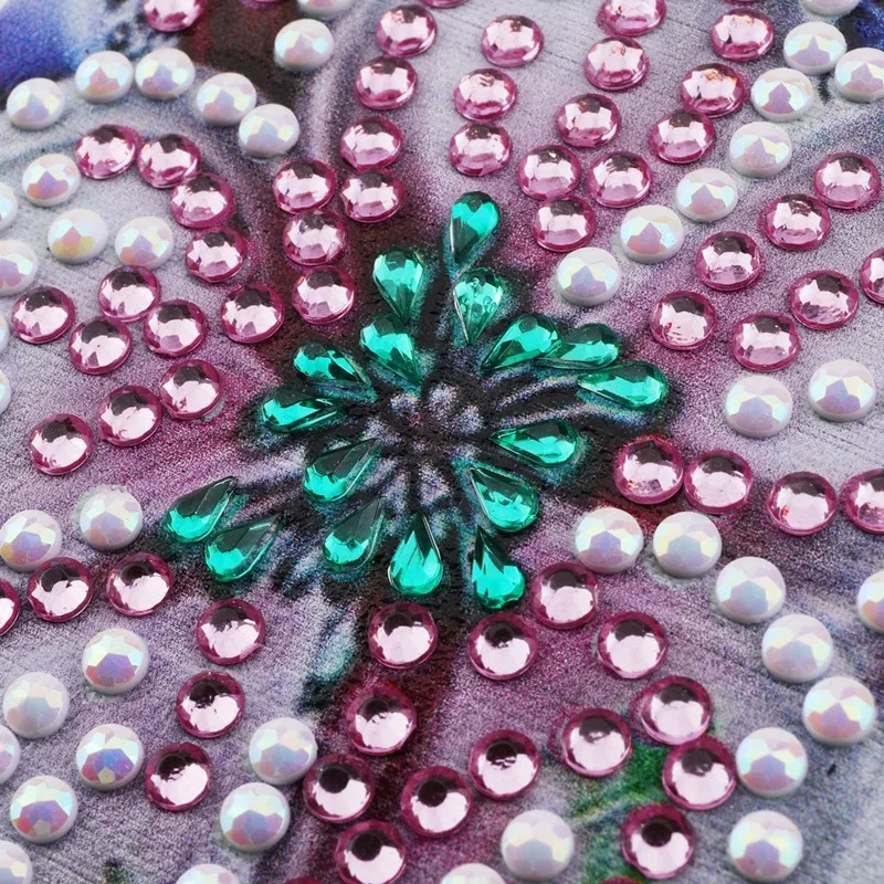 

(2 Pack) DIY Diamond Painting Bookmarks, Embroidery Painting Tassel Leather Bookmark Set, Butterfly and Flower