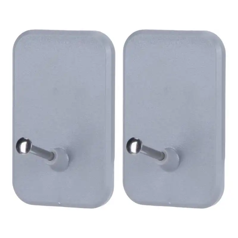

Wall Hooks Widely Used Strong Adhesion Gray Bathroom Hook Punch Free Stainless Steel with 3 X Sticker for Living Room for