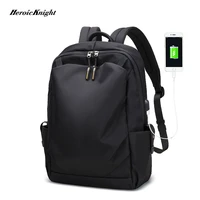 heroic knight new waterproof mens backpack school backpack 15 6inch laptop bag man usb charging travel bag korean backpack