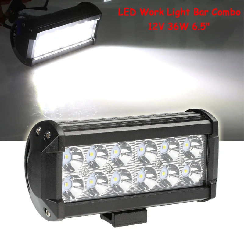 

36W 6.5"LED Work Light Bar Combo 12V Waterproof Car Work Light Tractor Truck SUV ATV Universal Spot Flood Offroad Driving Light