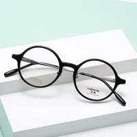reven s3108 titanium optical glasses frame men vintage round prescription eyeglasses women retro acetate spectacles eyewear