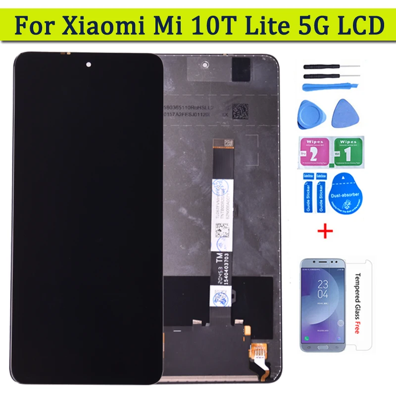 

Display For Xiaomi Mi 10T Lite 5G LCD Touch Screen Digitizer Repair Parts For Mi 10T Lite 5G M2007J17G LCD Assembly Replacement
