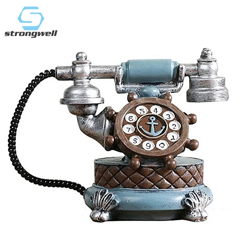 Strongwell европейский античный телефон Копилка из смолы ремесла Ретро Кафе Магазин