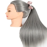 cammitever grey hair heads woman mannequin head hairdress doll gray hair hair hairdressing mannequins female hairdress practice