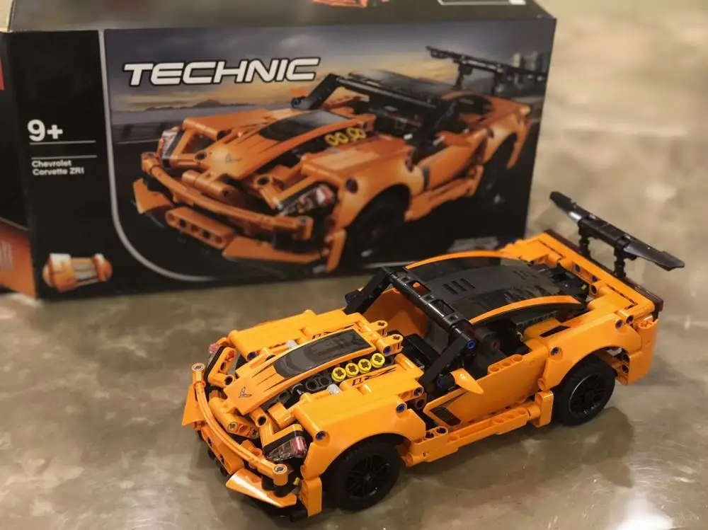 Technic Chevrolet Corvette ZR1 2 Модель автомобиля совместима с Iegoset 42093 строительные блоки