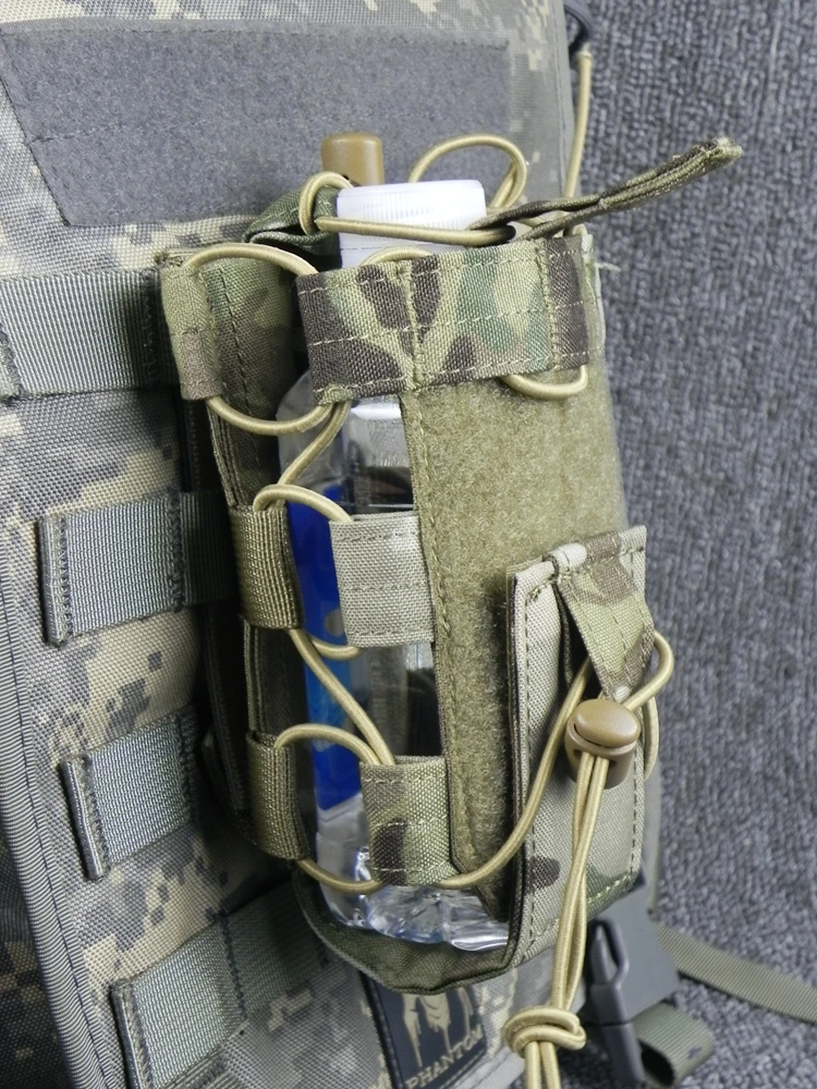 Outdoor Sports Tactics MOLLE Hanging Kettle Bag Water Cup Cover Adjustable Multifunctional Package CP Camouflage Upgrade