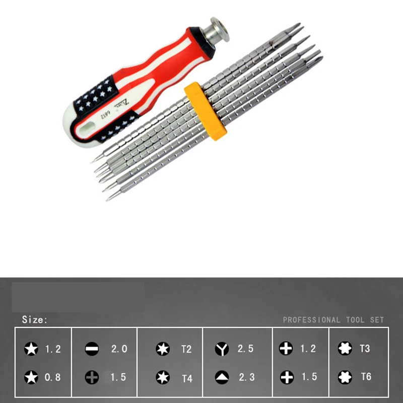 

1 Set 6-in-1 replaceable telescopic screwdriver set tool hardware tool replaceable telescopic screwdriver