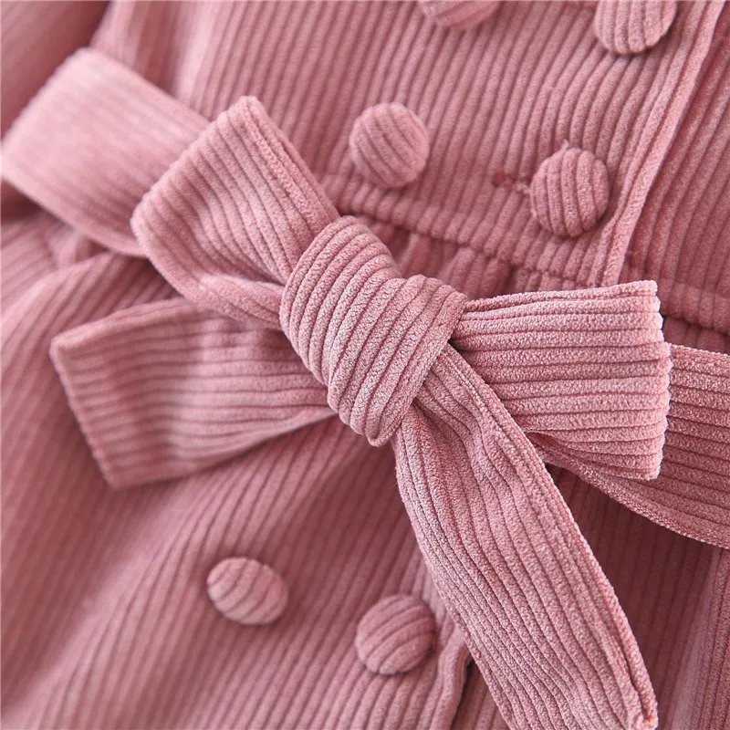 Модное осеннее пальто принцессы плащ для маленьких девочек детское двубортное