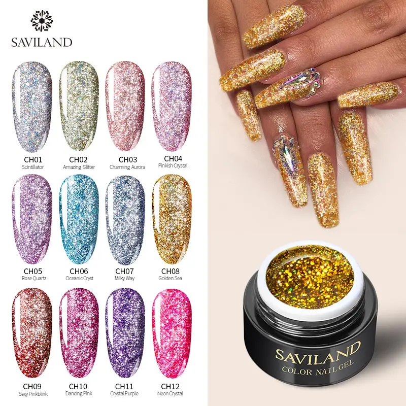 SAVILAND Блестящий лак для ногтей Летняя Вечеринка без разницы в цвете Дизайн