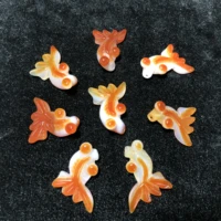 3pcs red agate goldfish feng shui chakra healing reiki quartz home decoration stone handicraft decoration pendants carvings