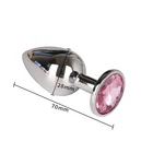 Круглая металлическая Анальная пробка, Анальная пробка, красочные кристаллы, стимуляция интимного секса, товары для взрослых, секс-игрушки для мужчин, женщин, мужчин, взрослых 18