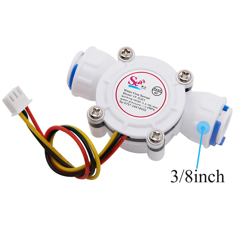 Датчик расхода воды DN8 ND10 0 3 10l/minPE измеритель для труб 6l/MIN расходомер G1/4 дюйма G3/8