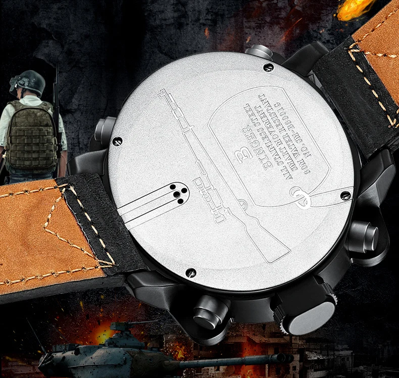 Smart Men Watches Outdoor sport Digital wristwatches step counting function/altitude/pressure/weather/compass/temperature BINGER