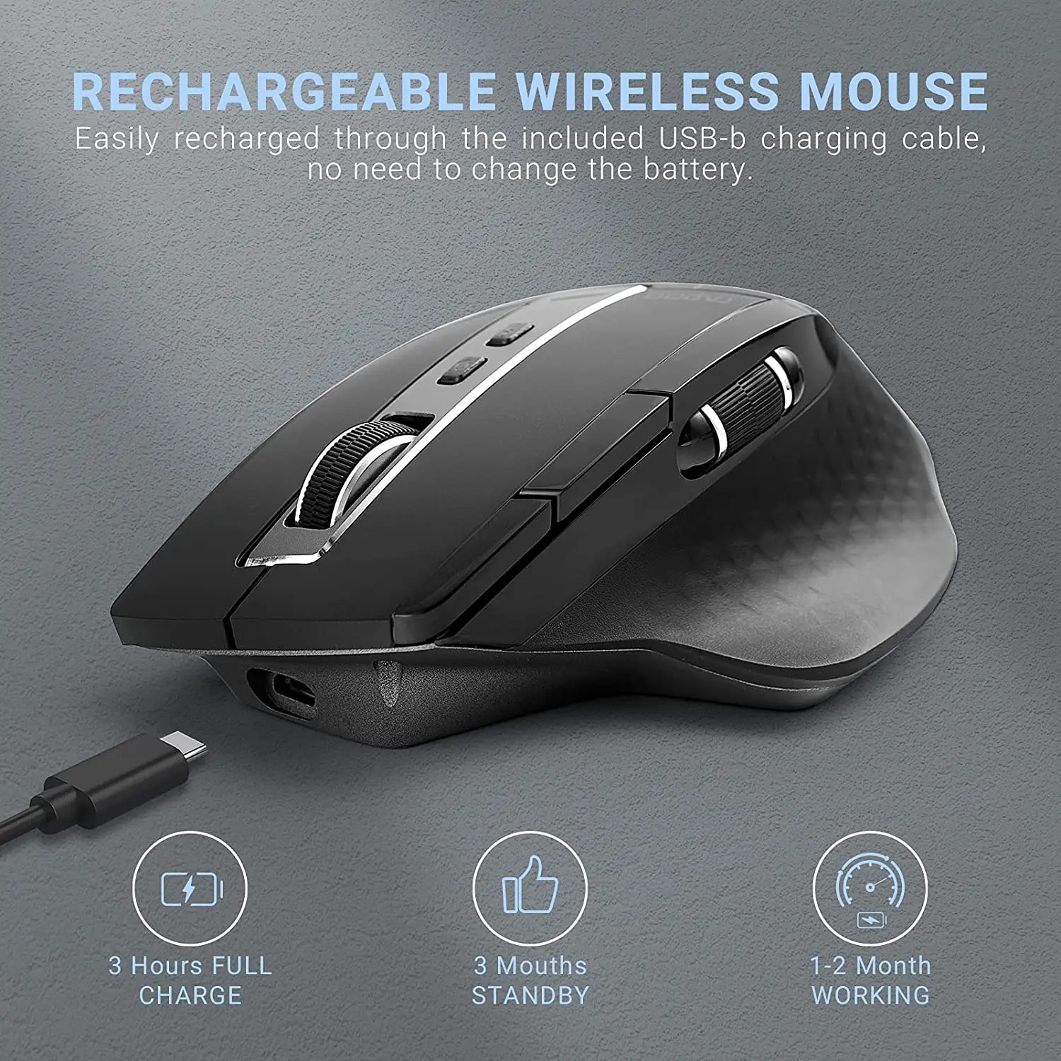 Беспроводная перезаряжаемая мышь Rapoo Bluetooth 3200/3 0-4 0 ГГц 2 4 DPI | Компьютеры и офис