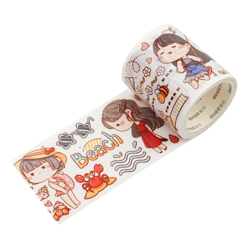

Cute Cartoon Washi Tape Scrapbook DIY Masking Tape School Stationery Store Journal Supplies