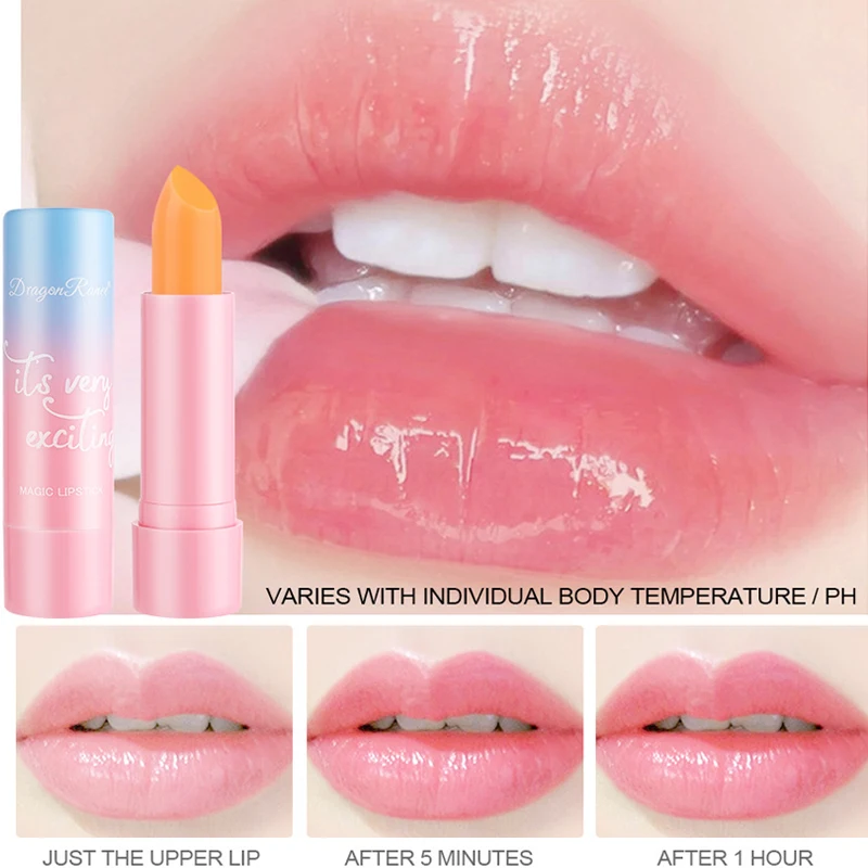 

Aloe Vera Jelly Lipstick Temperature Change Color Moisturizing Lipstick Pink Lips Tint Makeup Batom Waterproof Frutly Lipstick