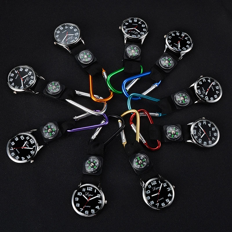 Часы наручные мужские для альпинизма Спортивные кварцевые карманные с компасом