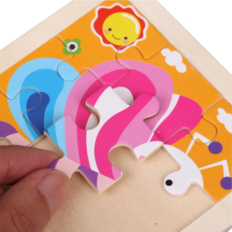 Интеллектуальные детские игрушки деревянные 3D головоломки Tangram для детей