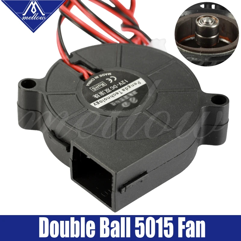 3D вентилятор для принтера вентилятор 5015 12V 0.28A/24V 0.1A двойной подшипник вентилятор центробежный DC охлаждающий турбо вентилятор 5015S для i3 CR-10/10 S/Ender3