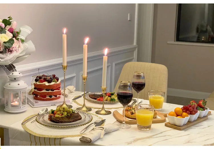 

Light luxury ins candle holder retro golden table decoration candle holder decoration decorations for home