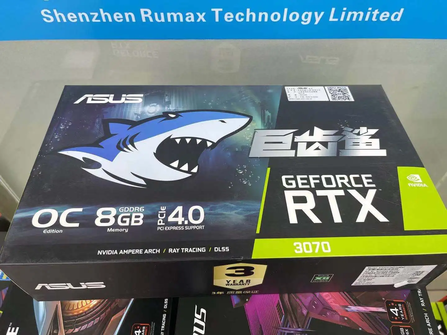 

Видеокарта ASUS TUF-RTX3070-O8G-GAMING 3X игровая, 14 Гбит/с, 1845 МГц