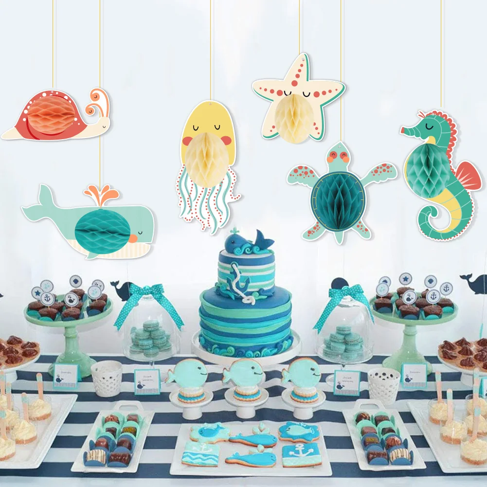 Детские вечерние украшения с изображением животных из мультфильма Океан | Дом и