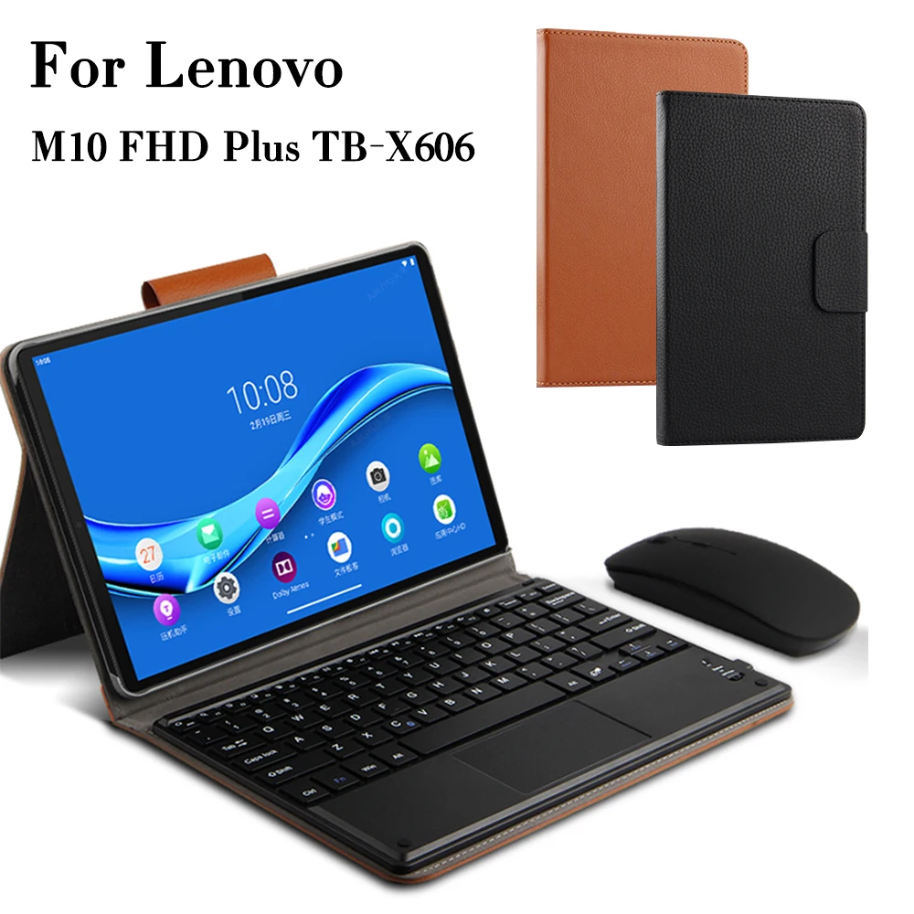 Чехол для Lenovo Tab M10 FHD Plus Bluetooth Клавиатура Защитный чехол TB X606F X606X 10 3 &quotпланшетный