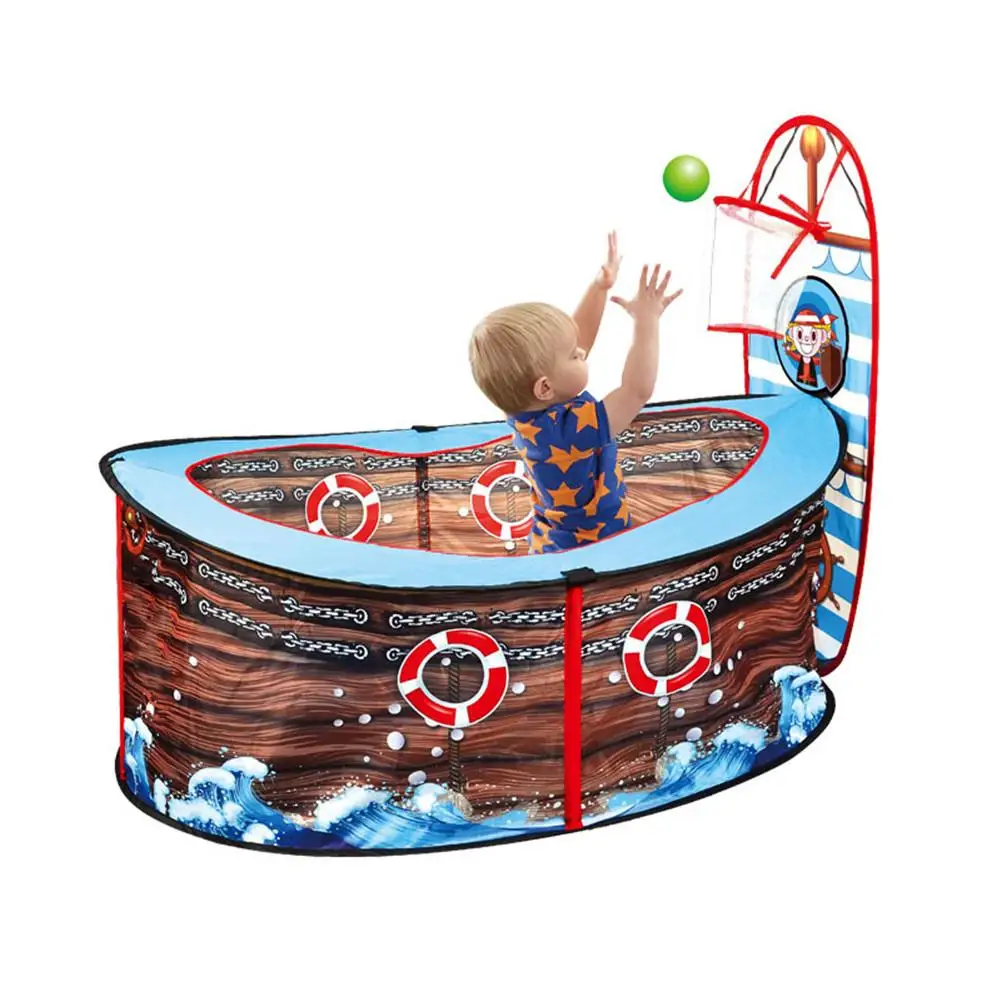 

Play Game Tent For Kids Pirate Ship Marine Ball Pool Indoor Toy House Game Fence Children Ball Pool Without Ball