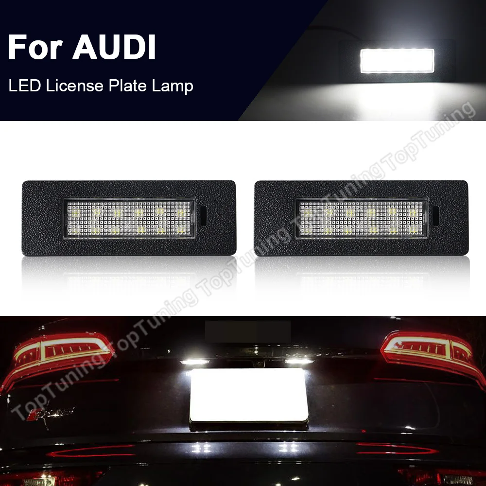

1Pair For Audi A5 S5 Q2 Q5 2016 2017 2018 2019 LED License Number Plate Lamp Light Hight Brightness OEM #:8W6943021