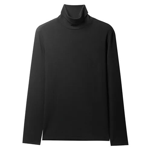 09Black Giordano Мужская футболка, Мужская эластичная ткань, водолазка, толстая футболка, Мужская Осенняя Однотонная футболка с длинными рукавами Homme 01029793 - Цвет: 09Black