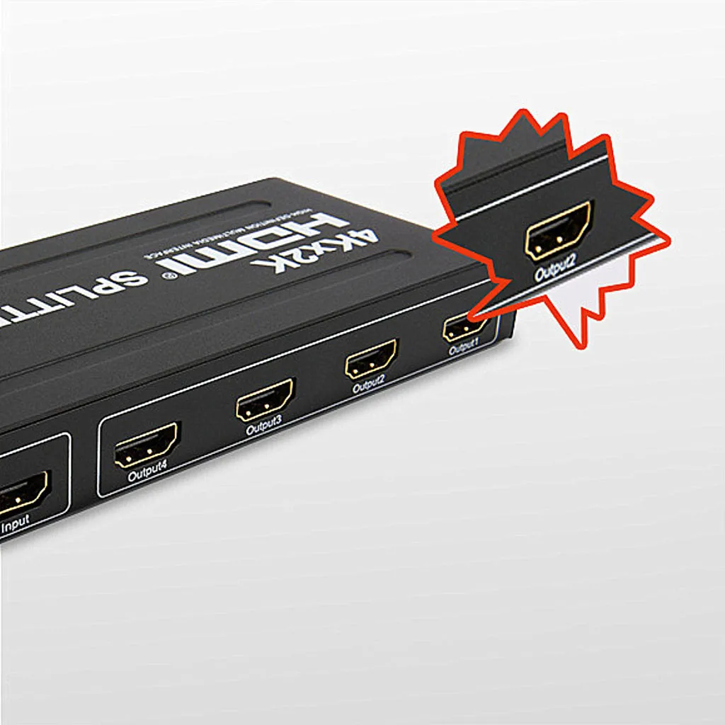 4 порта hdmi сплиттер с питанием для Full HD 1080P и 3D Поддержка одного входа на четыре