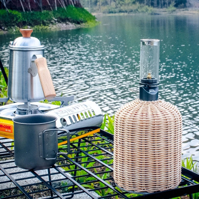 

230g/450g Outdoor Cooking Gas Cylinder Rattan Cover Camping Gas Tank Protector