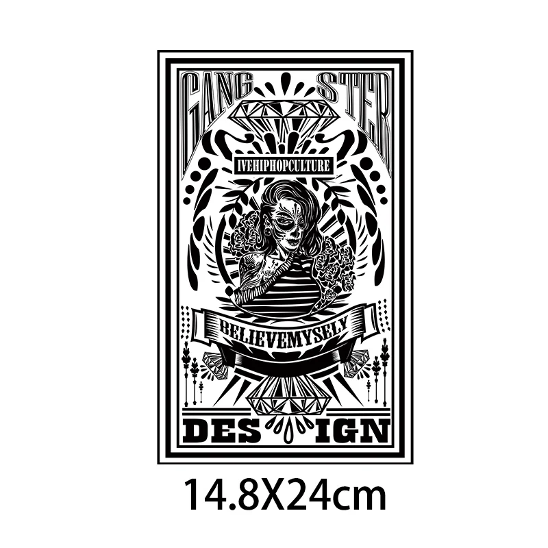 Готический патч для женщин термопереводные наклейки одежды термопереводной