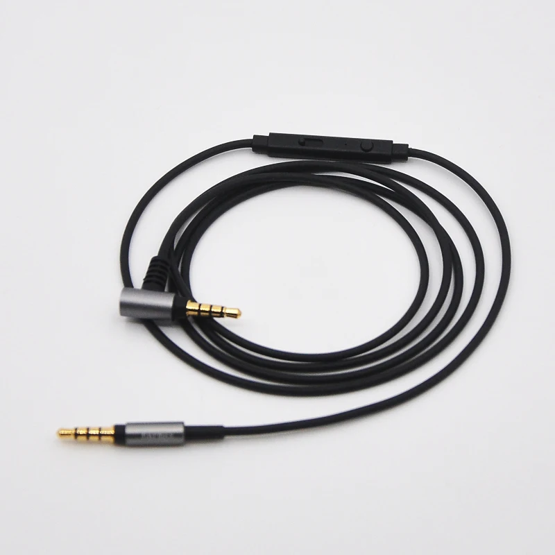 Черный аудиокабель OCC с микрофоном для SONY MDR-1000X/XM2 XM3 XM4 XM5