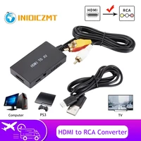 inioiczmt hdmi to av converter hdmi video audio adapter supports palntsc compatible for apple dvd blu ray player hd box ect