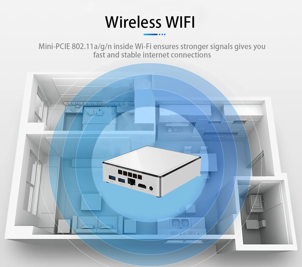 Мини-ПК HTPC Core i3 4010Y i5-4210Y 4200U i7 4500U Celeron 2955U HDMI Wifi USB Windows 10 офисный семейный маленький компьютер PC tv BOX