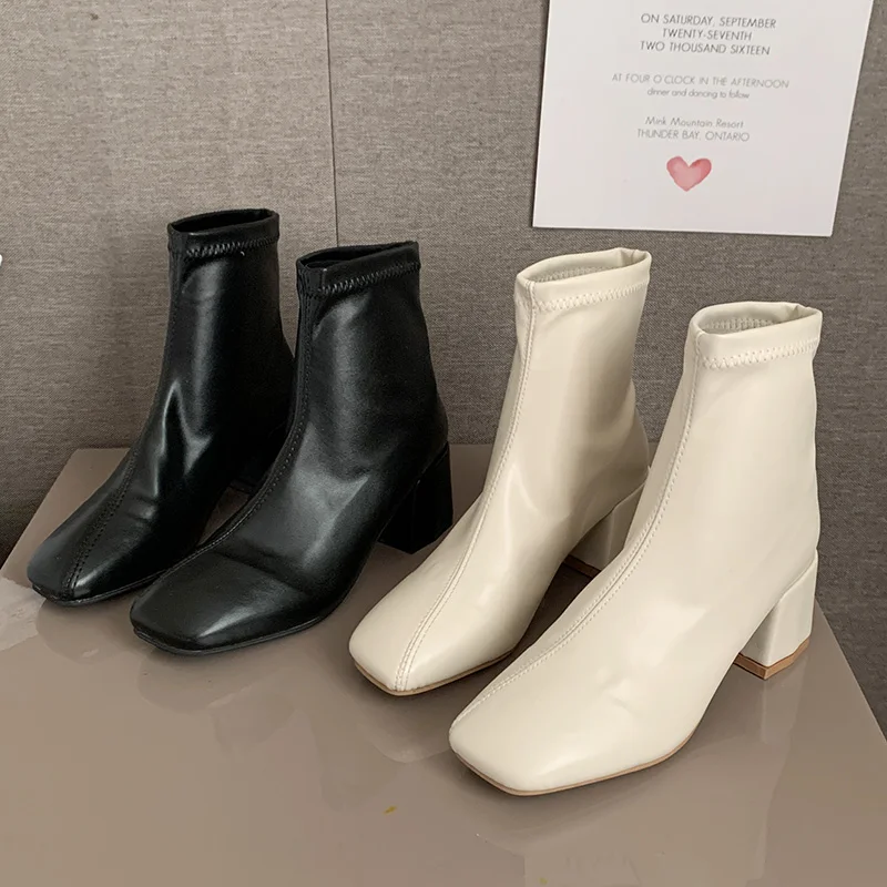 

Women's Rubber Boots Boots-Women Round Toe Female Shoes Luxury Designer Rain 2021 Mid-Calf Ladies Med Low Mid Calf Fashion Slip