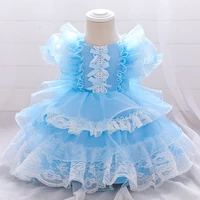 tulle flower girl dress with bow lace appliques for wedding birthday ball gown first holy communion dresses