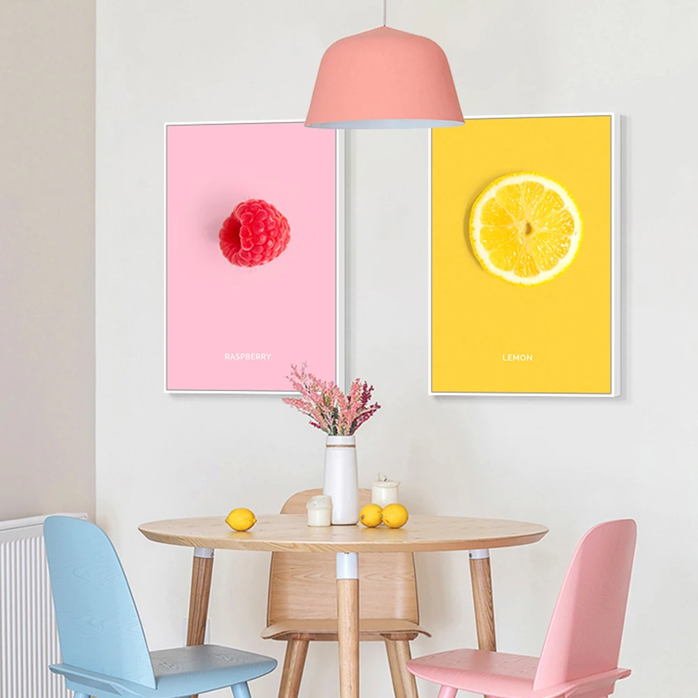 16 цветов авокадо ананас клубника киви Картина на холсте постеры для детской