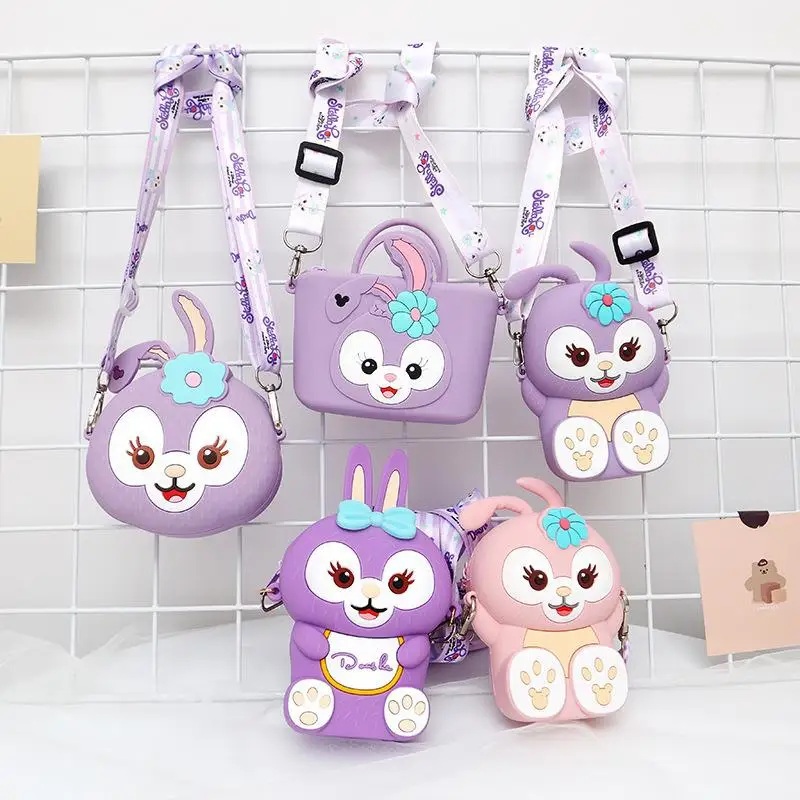

Disney Anime Children's Cute Mini Cartoon Xingdailu Shoulder Bag Girl Gift Silicone Coin Purse Storage Toy