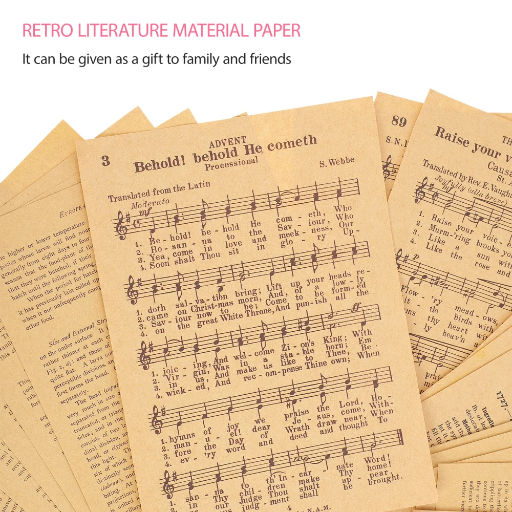 

114 Sheets Wall Background Page Collage Page Journal DIY Material Old Book Page