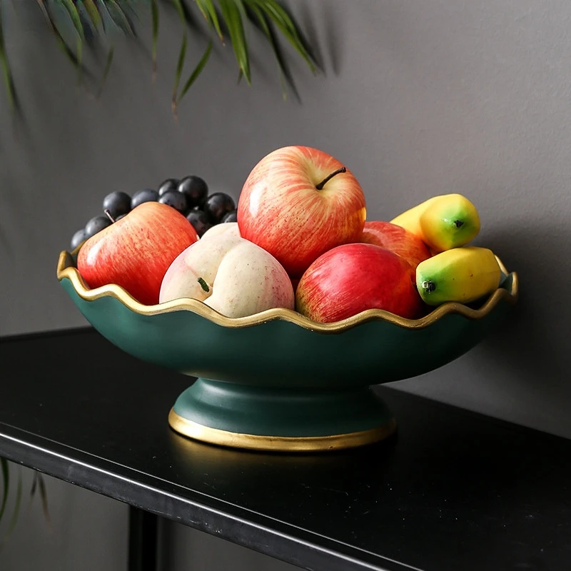 

Europese Stijl Eenvoudige Keramische Fruitschaal Housewarming Gift Thuis Woonkamer Desktop Snacks Gedroogd Fruit Opslag Ornamen