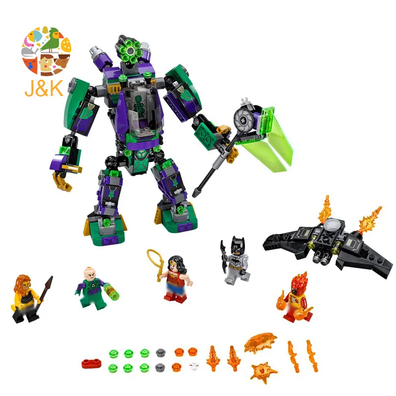 76097 455 шт Супер Герои серии Lex Luthor мех вынос строительные блоки игрушки для детей