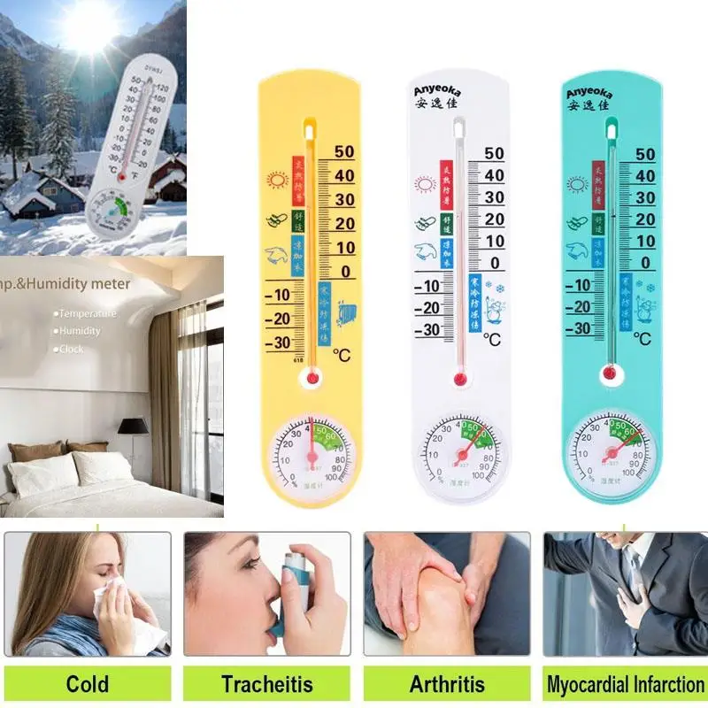 

Temp Temperature Thermometer Humidity Meter Thermometer for Workshop Hygrometer Hygrometer Wall Mounted Outdoor