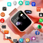 Полностью сенсорные стальные Смарт-часы для женщин и мужчин, смарт-браслет для android IOS, фитнес-часы, женские водонепроницаемые часы с пульсометром